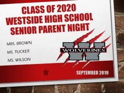 Class of 2020 Westside High School