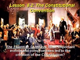 Lesson  8.2:  The Constitutional Convention
