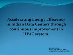 Accelerating Energy Efficiency in Indian Data Centers through continuous improvement in