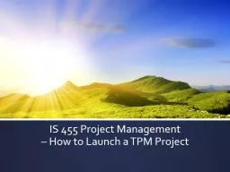 IS 455 Project Management