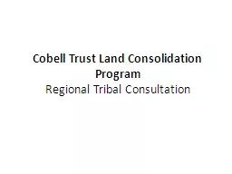 Cobell Trust Land Consolidation Program
