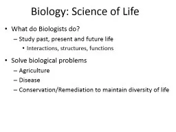 Biology: Science of Life