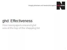 ghd: Effectiveness 1