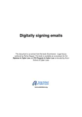 Digitally signing emails This document is an extract f