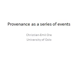 Provenance as a series of events