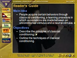 1 Section 1-1  Reader’s Guide