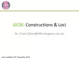 GCSE:  Constructions & Loci