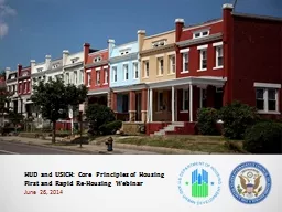HUD and USICH: Core Principles of Housing First and Rapid Re-Housing Webinar