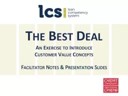 The Best Deal An Exercise to Introduce