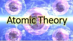 Atomic Theory Origin