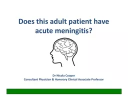 Does this adult patient have acute meningitis?
