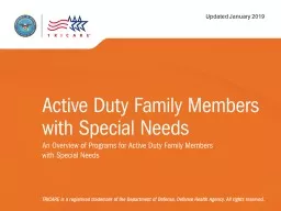 Active Duty Family Members with Special Needs
