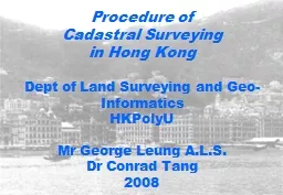 Procedure of  Cadastral Surveying