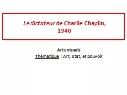 Le dictateur  de Charlie Chaplin,