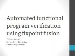 Automated functional program verification using