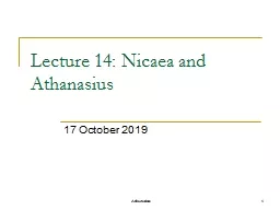 Athanasius 1 Lecture