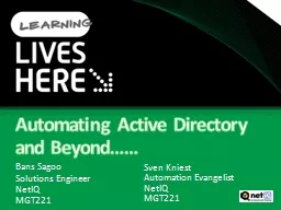Automating Active Directory and Beyond