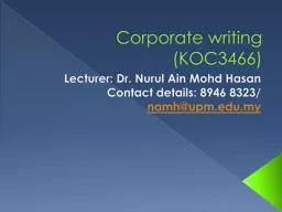 Corporate writing (KOC3466)