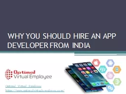 Why you should hire an app developer from India