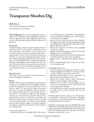 Transparent Shoebox Dig Shelby Brown T A S  G L A C Ac
