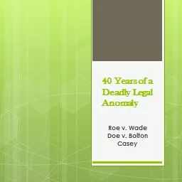 40 Years of a Deadly Legal Anomaly