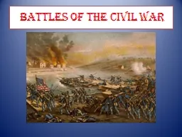 BATTLES OF THE CIVIL WAR
