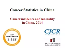 Cancer Statistics in China