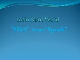 Latin Root Word “