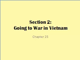 Section 2:  Going to War in Vietnam