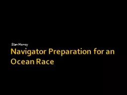 Navigator Preparation for an Ocean Race