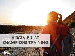 Virgin pulse  Champions training