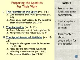 Acts 1 The Promise of the Spirit