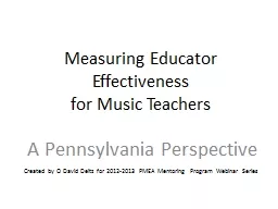 Measuring Educator Effectiveness