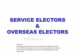SERVICE ELECTORS  &
