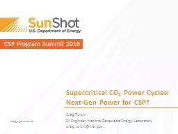 Supercritical CO 2  Power Cycles: