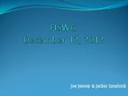 FISWG December 12, 2012