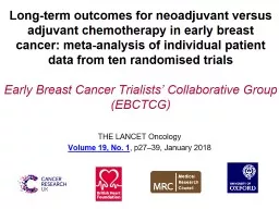 Long-term outcomes for neoadjuvant versus adjuvant chemotherapy in early breast cancer: