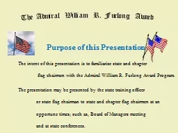 The Admiral William R. Furlong Award