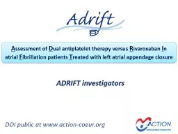A ssessment of  D ual antiplatelet therapy versus