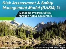 Risk Assessment & Safety Management Model (RASM) ©