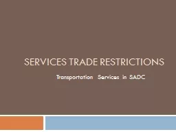 Services Trade Restrictions