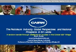 The Petroleum Industry: Global Perspectives and National Prospects in Sri Lanka