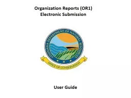 Organization Reports (OR1)