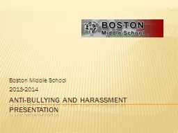 Anti-Bullying and harassment Presentation