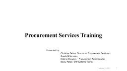 Procurement Services Training