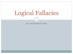 An Introduction Logical Fallacies