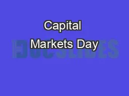 Capital Markets Day