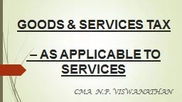 GOODS & SERVICES TAX