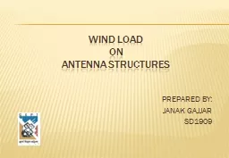 WIND LOAD  ON  ANTENNA STRUCTURES