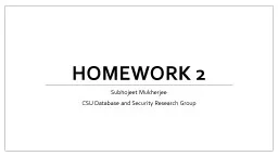 Homework 2 Subhojeet Mukherjee